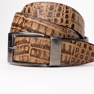 Marco Di Milano EST 100 Genuine Exotic Crocodile Men's Belts (MDMB1021)-AmbrogioShoes