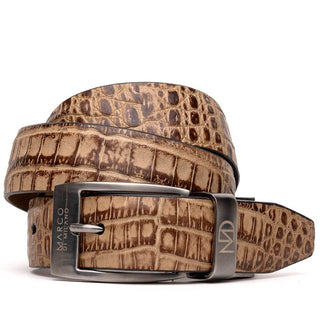 Marco Di Milano EST 100 Genuine Exotic Crocodile Men's Belts (MDMB1021)-AmbrogioShoes