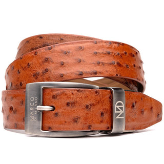 Marco Di Milano EST 102 Genuine Exotic Ostrich Men's Belts (MDMB1037)-AmbrogioShoes