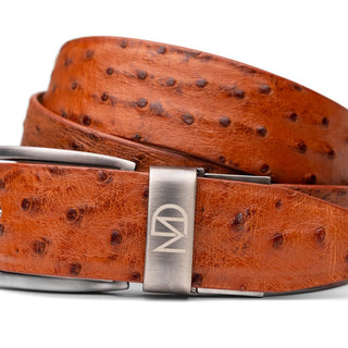 Marco Di Milano EST 102 Genuine Exotic Ostrich Men's Belts (MDMB1037)-AmbrogioShoes