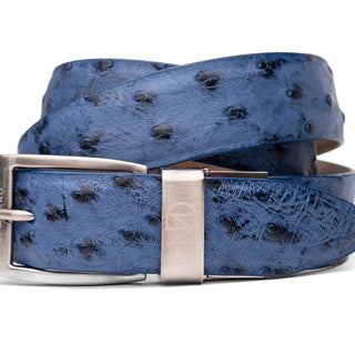 Marco Di Milano EST 102 Genuine Exotic Ostrich Men's Belts (MDMB1037)-AmbrogioShoes