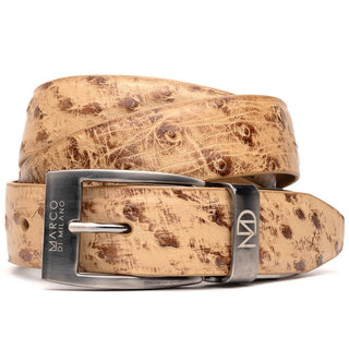 Marco Di Milano EST 102 Genuine Exotic Ostrich Men's Belts (MDMB1037)-AmbrogioShoes