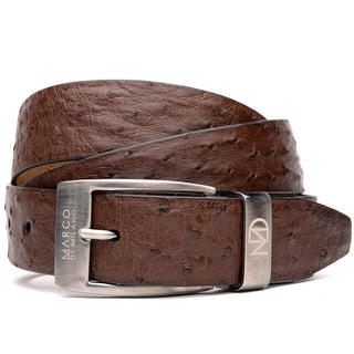 Marco Di Milano EST 102 Genuine Exotic Ostrich Men's Belts (MDMB1037)-AmbrogioShoes