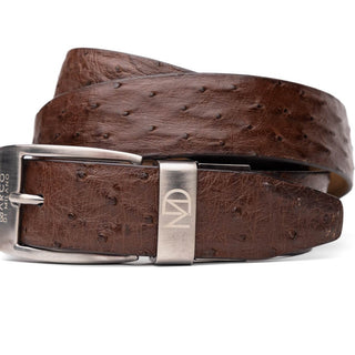 Marco Di Milano EST 102 Genuine Exotic Ostrich Men's Belts (MDMB1037)-AmbrogioShoes