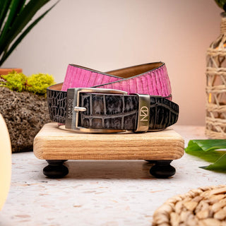 Marco Di Milano EST 301 Genuine Exotic Crocodile / Cobra Men's Belts (MDMB1013)-AmbrogioShoes