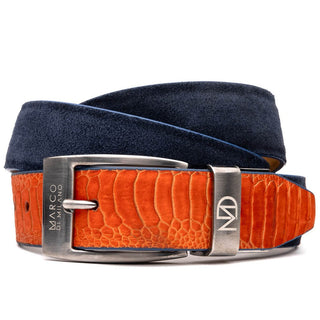 Marco Di Milano EST 302 Genuine Ostrich Leg / Suede Leather Men's Belts (MDMB1043)-AmbrogioShoes