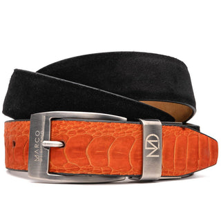 Marco Di Milano EST 302 Genuine Ostrich Leg / Suede Leather Men's Belts (MDMB1043)-AmbrogioShoes