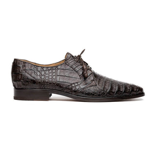 Marco Di Milano Lacio Men's Shoes Brown Exotic Crocodile Derby Oxfords (MDM1019)-AmbrogioShoes