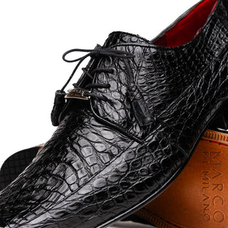 Marco Di Milano Leonardo Men's Shoes Genuine Caiman Crocodile Dress Derby Oxfords (MDM1147)-AmbrogioShoes