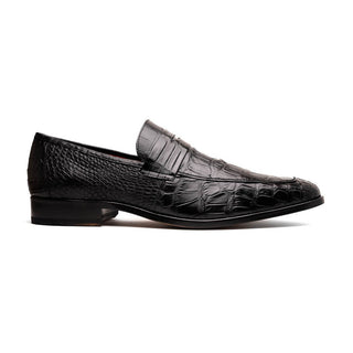 Marco Di Milano Matteo Men's Shoes Genuine Alligator Dress Penny Loafers (MDM1182)-AmbrogioShoes