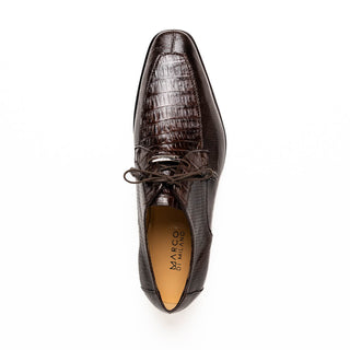 Marco Di Milano Merida Brown Oxfords Lizard & Caiman Crocodile Shoes (MDM1136)-AmbrogioShoes