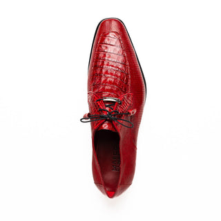 Marco Di Milano Merida Red Oxfords Lizard & Caiman Crocodile Shoes (MDM1133)-AmbrogioShoes