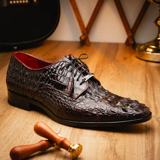 Marco Di Milano Nilo Men's Shoes Exotic Crocodile Derby Oxfords (MDM1186)-AmbrogioShoes