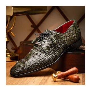 Marco Di Milano Nilo Men's Shoes Exotic Crocodile Derby Oxfords (MDM1186)-AmbrogioShoes