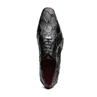 Marco Di Milano Olivieri Men's Shoes Exotic Pirarucu Leather Whole cut Oxfords (MDM1201)-AmbrogioShoes