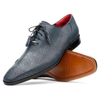 Marco Di Milano Criss Men's Shoes Navy Exotic Stingray Classic Dress Oxfords (MDM1087)-AmbrogioShoes