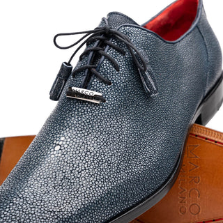 Marco Di Milano Criss Men's Shoes Navy Exotic Stingray Classic Dress Oxfords (MDM1087)-AmbrogioShoes