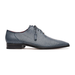 Marco Di Milano Criss Men's Shoes Navy Exotic Stingray Classic Dress Oxfords (MDM1087)-AmbrogioShoes