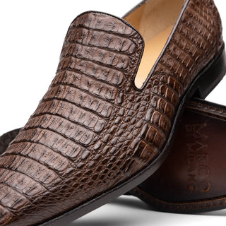 Marco Di Milano Trento Men's Shoes Genuine Caiman Crocodile Slip-On Loafers (MDM1115)-AmbrogioShoes