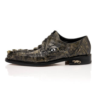 Mauri Borsieri 4717/3 Men's Shoes Exotic Crocodile / Hornback Derby Oxfords (MA5636)-AmbrogioShoes