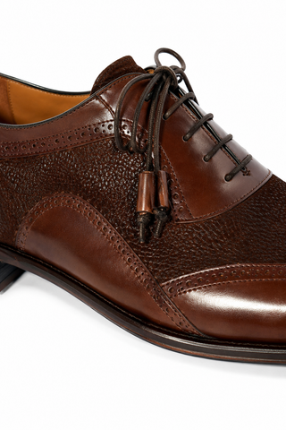 20528 Suede / Leather Wingtip Oxfords (MZ3556)-Dellamoda