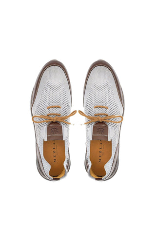 Mezlan 21027 Piedra Perforated Fabric & Leather Sneaker