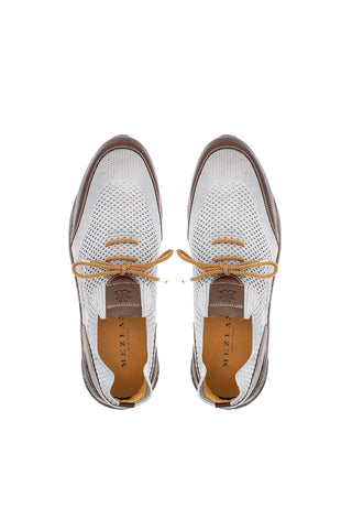 Mezlan 21027 Piedra Perforated Fabric & Calf-Skin Leather Sneaker(MZ3938)-AmbrogioShoes