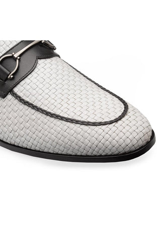 21503 Salva Woven Horsebit Loafer-Dellamoda