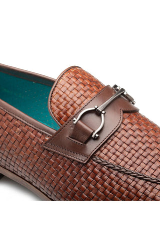 21503 Salva Woven Horsebit Loafer-Dellamoda
