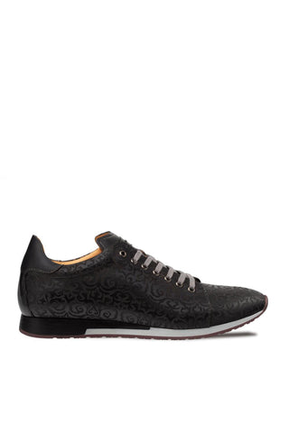21577 Portico Laser-Embossed Leather Sneaker (MZ3898)-Dellamoda