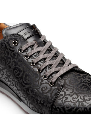 21577 Portico Laser-Embossed Leather Sneaker (MZ3898)-Dellamoda