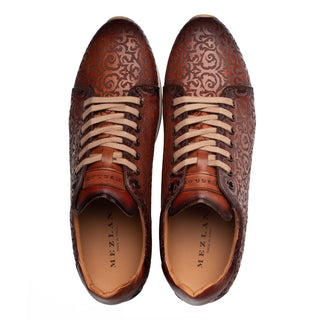 Mezlan 21577 Portico Laser-Print Calf-Skin Leather Sneaker (MZ3898)-AmbrogioShoes