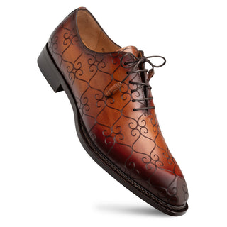 Mezlan 21691 Tribeca Men’s Shoes Laser Print Patina Calf-Skin Leather Whole-Cut Oxford (MZ3918)-AmbrogioShoes