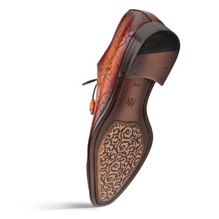 Mezlan 21691 Tribeca Men’s Shoes Laser Print Patina Calf-Skin Leather Whole-Cut Oxford (MZ3918)-AmbrogioShoes