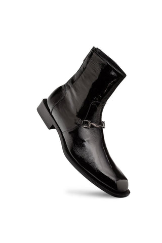 21739 Buscemi Hi-Shine Leather Horse-Bit Boot-Dellamoda