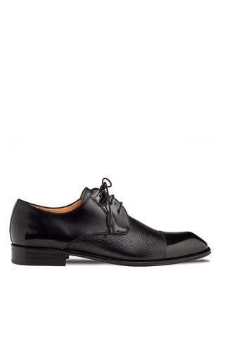 Mezlan 21744 Capello Men’s Shoes Hi-Shine / Textured Calf-Skin Leather Derby (MZ3917)-AmbrogioShoes
