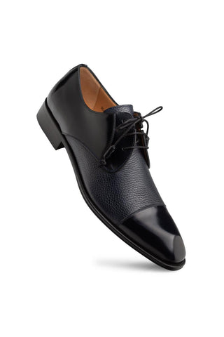 Mezlan 21744 Capello Men’s Shoes Hi-Shine / Textured Leather Derby (MZ3917)-AmbrogioShoes