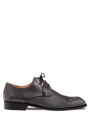 Mezlan 21744 Capello Men’s Shoes Hi-Shine / Textured Leather Derby (MZ3917)-AmbrogioShoes