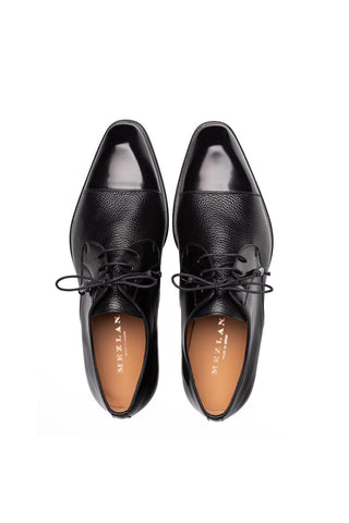 Mezlan 21744 Capello Men’s Shoes Hi-Shine / Textured Calf-Skin Leather Derby (MZ3917)-AmbrogioShoes