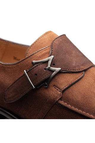 Mezlan 21745 Diesel Suede Single Monk-Strap-AmbrogioShoes