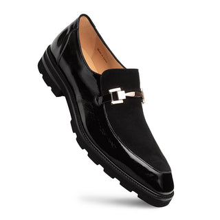 Mezlan 21763 Valone Men’s Shoes Hi-Shine Calf-Skin & Suede Leather Horse-Bit Slip-On Loafer (MZ3909)-AmbrogioShoes