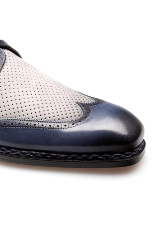 21876 Leather & Nubuck Single Monk-Strap-Dellamoda
