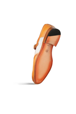 21876 Leather & Nubuck Single Monk-Strap-Dellamoda