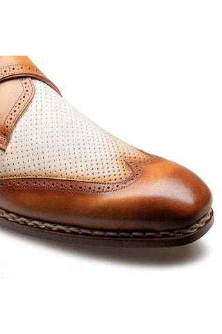 21876 Leather & Nubuck Single Monk-Strap-Dellamoda