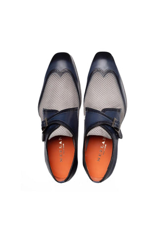 21876 Leather & Nubuck Single Monk-Strap-Dellamoda