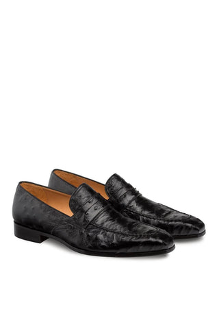 Mezlan 4561-S Lisbon Ostrich Skin Loafer-AmbrogioShoes