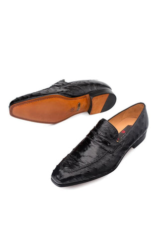 Mezlan 4561-S Lisbon Ostrich Skin Loafer-AmbrogioShoes
