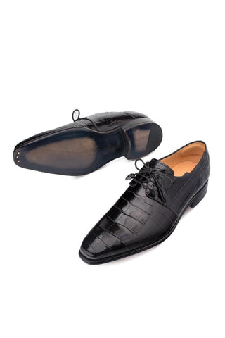 Mezlan 4574-J Moscow Alligator Plain Toe Derby-AmbrogioShoes