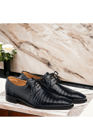 Mezlan 4574-J Moscow Alligator Plain Toe Derby-AmbrogioShoes