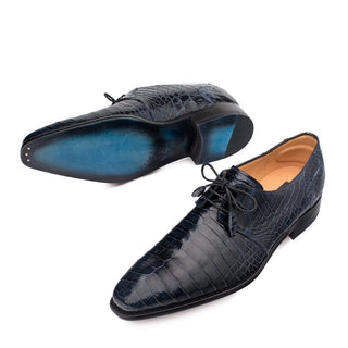 Mezlan 4574-J Moscow Alligator Plain Toe Derby (MZ3182)-AmbrogioShoes